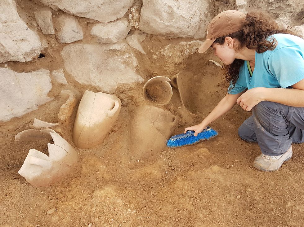ממצאים שהתגלו בחפירה(צילום: משלחת החפירות לחורבת אל-ראעי)