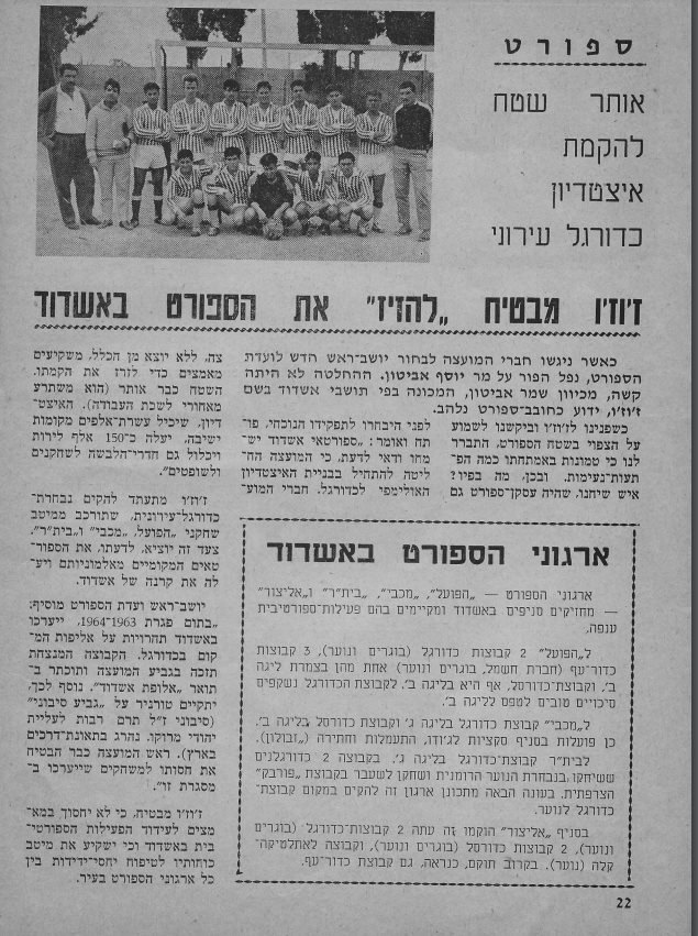 מתוך בטאון המועצה של אשדוד 1964