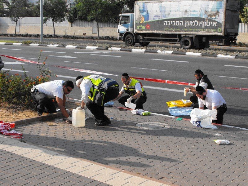 זירת רצח דוד חדד (צילום: אשדוד נט)