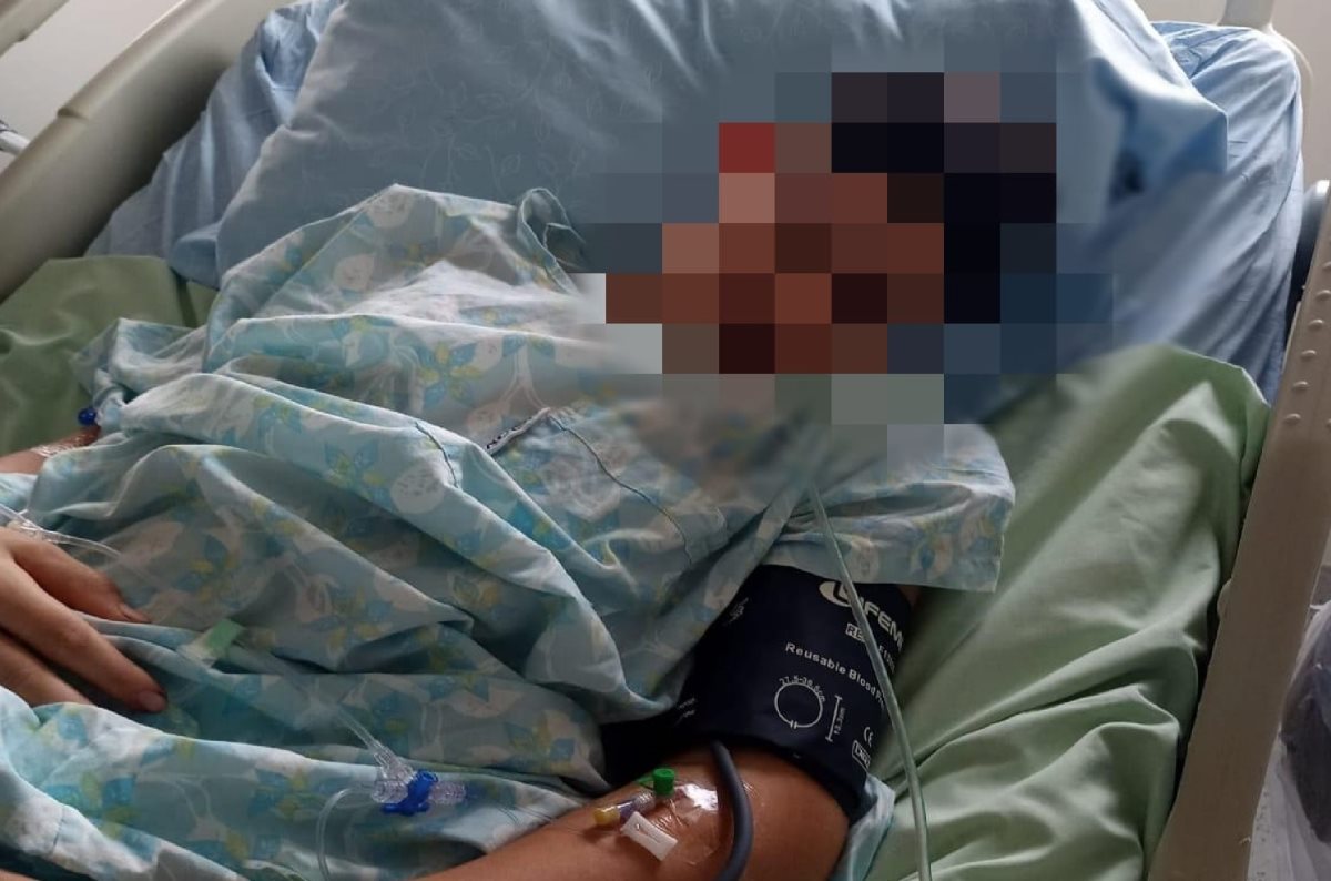 בן ה-16 מאושפז במחלקה לטיפול נמרץ. צילום באדיבות האב