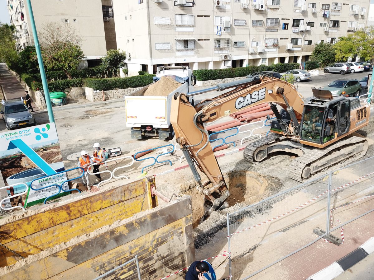 תמונת ארכיון- עבודות יובלים אשדוד