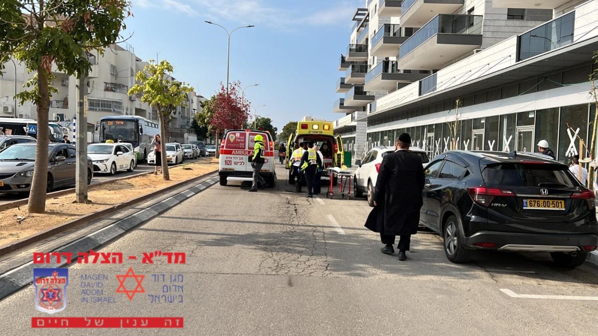 זירת התאונה. קרדיט: מד"א הצלה דרום