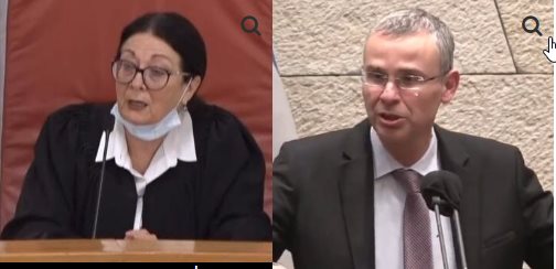 ראש/ בראש הנשיאה חיות מול שר המשפטים יריב לוין