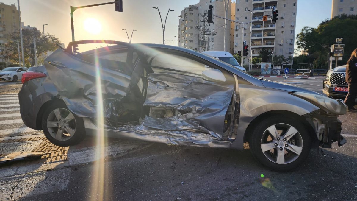 זירת התאונה - מד"א לכיש